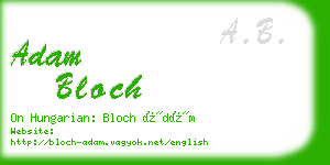adam bloch business card